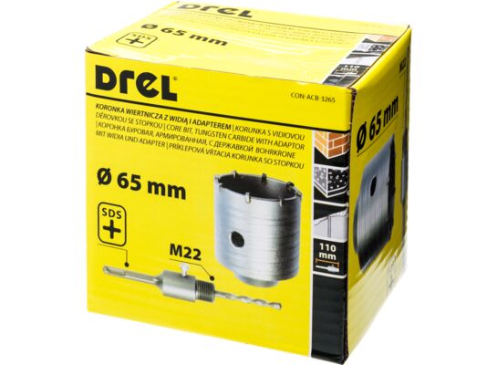 Koronka wiertnicza z widią i adapterem 65 mm Condor