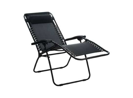 Leżak ogrodowy Delux czarny MIRPOL