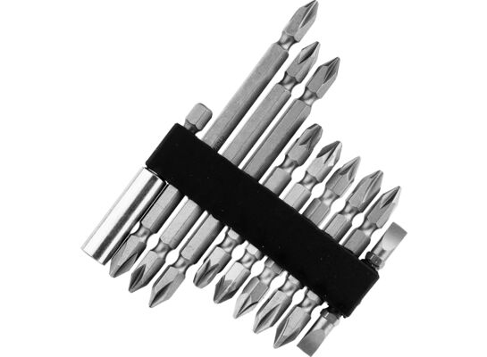 Końcówka SL6, PH1 x 2, PH1 x 2, PH2, PZ1 x 2 x 3 z uchwytem magnetycznym 50 x 65 x 100 x 110 mm, zestaw: 10 sztuk Condor