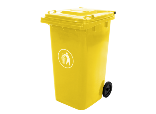 Pojemnik na odpady 120 l żółty MIRPOL