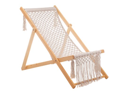 Leżak ogrodowy Hili beżowy MIRPOL