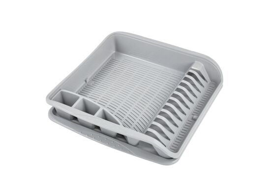 Odsączarka do naczyń Pierre z dużą tacą szara keeeper