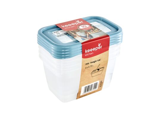 Zestaw pojemników Magic Ice 4 x 0,75 l keeeper