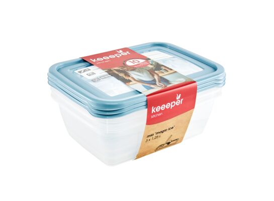 Zestaw pojemników Magic Ice 3 x 1,25 l keeeper