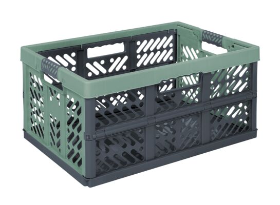 Kosz składany Ben z miękkimi uchwytami 45 l zielony keeeper