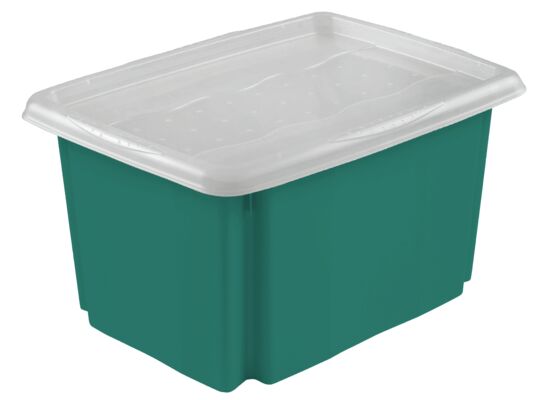 Pojemnik z pokrywą emil&emilia eco line 30 l zielony keeeper