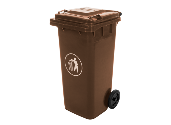Pojemnik na odpady 240 l brązowy MIRPOL