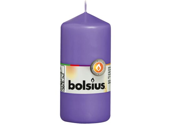 Świeca pieńkowa 12 x 5,8 cm fioletowy BOLSIUS