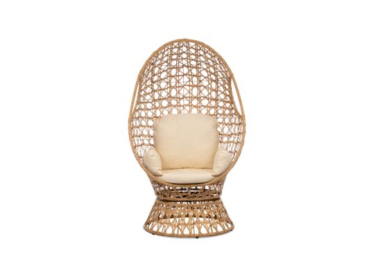 Fotel technoratanowy MIR-P1682NB beżowy