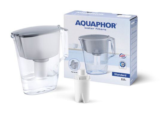Dzbanek filtrujący Aquaphor Standard 2,5 l z wkładem B15 szary