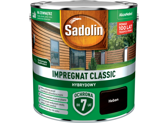 Impregnat CLASSIC HYBRYDOWY Heban 2,5 l Sadolin