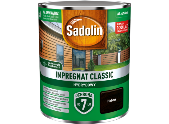 Impregnat CLASSIC HYBRYDOWY Heban 0,75 l Sadolin