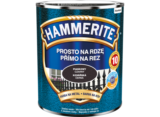 Farba antykorozyjna Prosto na rdzę Piaskowy Czarny 0,7 l Hammerite