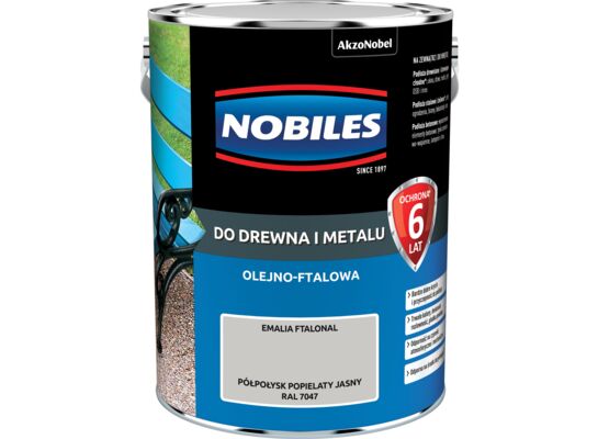 Emalia ftalowa Ftalonal popielaty jasny 5 l Nobiles