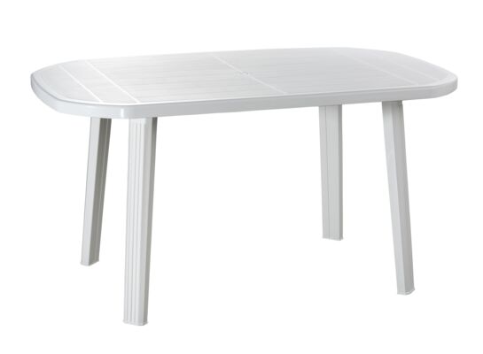 Stół owalny 135 x 84 cm biały