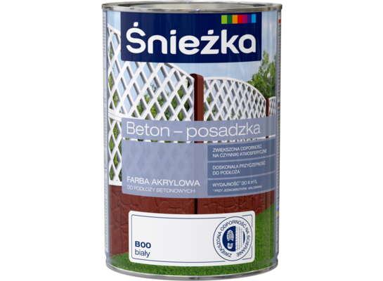 Farba Beton-Posadzka biały 1 l ŚNIEŻKA