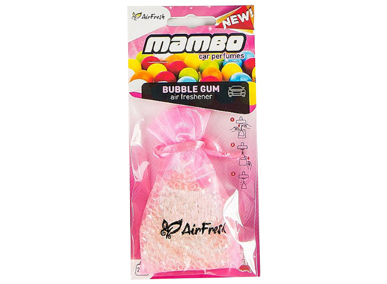 Zapach zawieszka MAMBO Bubble Gum w woreczku z organzy