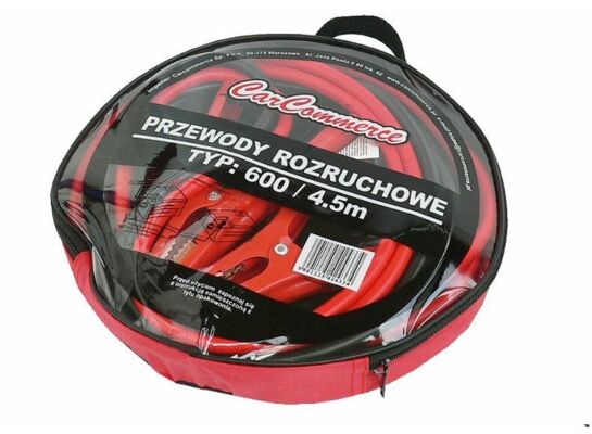 Przewody rozruchowe  600 / 4,5 m w praktycznej torbie zamykanej na suwak