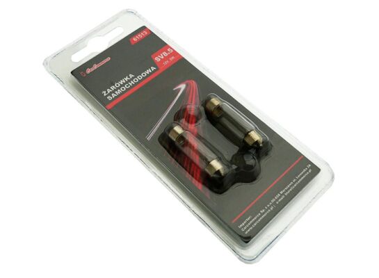 Żarówka 12 V 10 W SV8.5 rurki  2 sztuki BLISTER