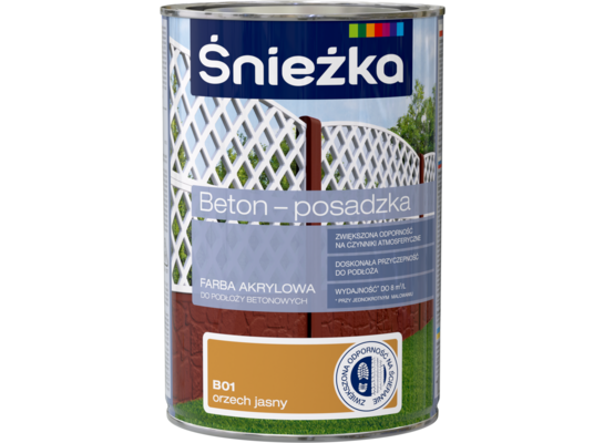 Farba Beton-Posadzka orzech jasny 1 l ŚNIEŻKA