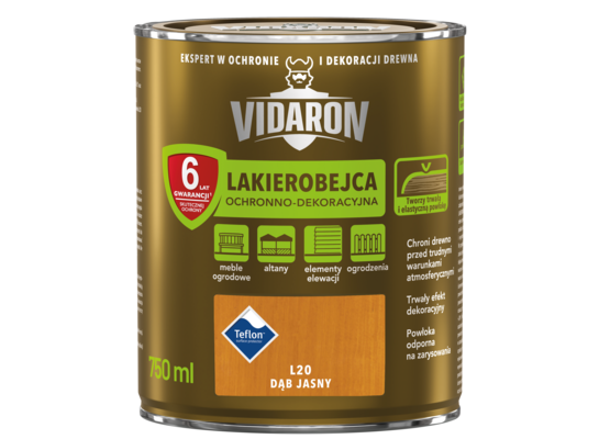 Lakierobejca Ochronno-Dekoracyjna Dąb Jasny L20 0,75 l VIDARON
