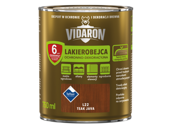 Lakierobejca Ochronno-Dekoracyjna Teak Java L22 0,75 l VIDARON