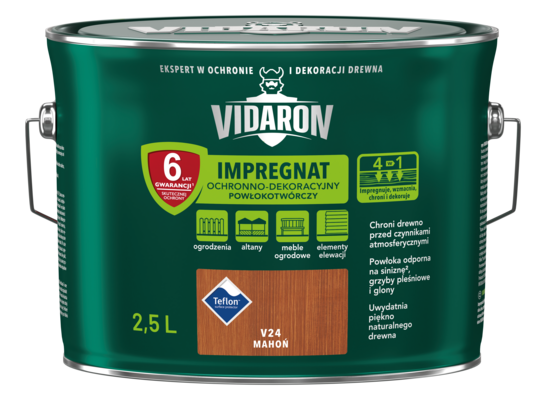 Impregnat Powłokotwórczy Ochronno-Dekoracyjny Mahoń V24 2,5 l VIDARON