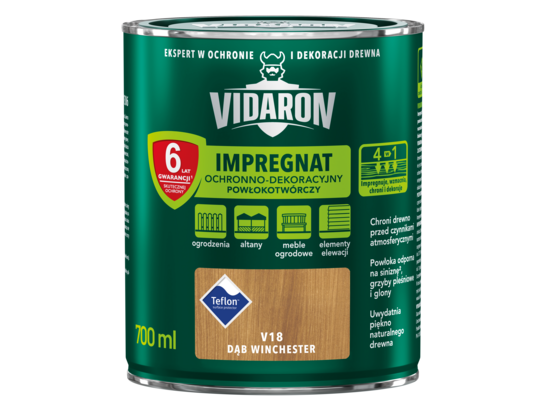 Impregnat Powłokotwórczy Ochronno-Dekoracyjny Dąb Winchester V18 0,7 l VIDARON