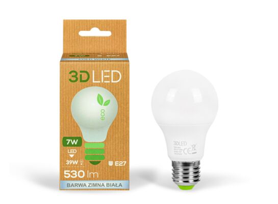 Żarówka LED E-27 7 W tradycyjna barwa zimna