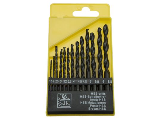 Wiertło do metalu 1,5 - 6,5 mm, zestaw: 13 sztuk Condor