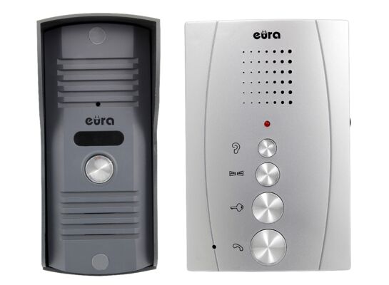 Domofon 2 wejścia INVITO ADP-13A3 głośnomówiący srebrny Eura