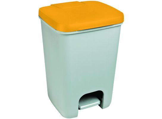 Kosz na śmieci z pedałem 20 l szary / żółty