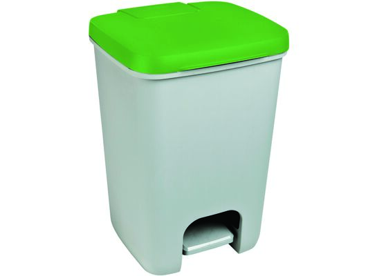 Kosz na śmieci z pedałem 20 l szary / zielony