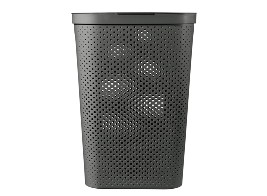 Kosz na bieliznę Infinity Ciemny szary 60L