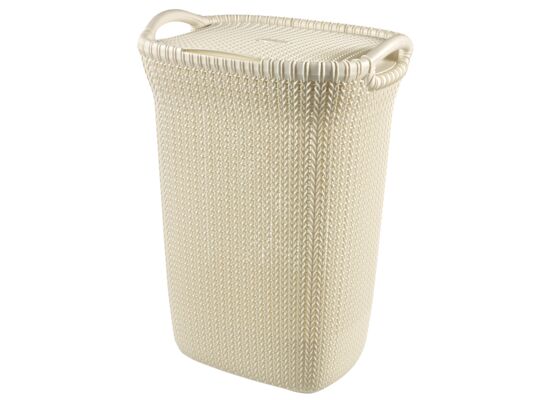 Kosz na bieliznę Knit Kremowy 57L