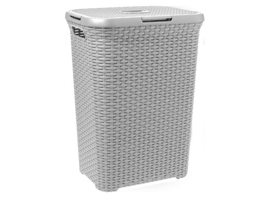 Kosz na bieliznę Style Jasny szary 60L