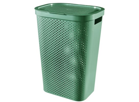 Kosz na bieliznę Infinity Zielony 60L