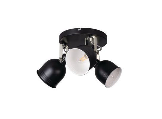 Żyrandol czarny 3-punktowy DERATO