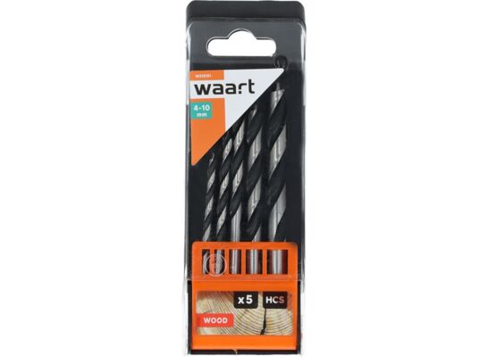 Wiertło do drewna szlifowane 4 - 10 mm, zestaw: 5 sztuk Jufisto