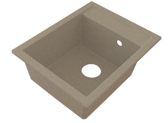 Zlewozmywak Cali 48 x 39 cm z syfonem beżowy