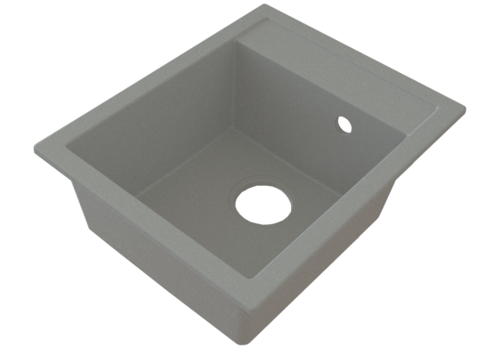 Zlewozmywak Cali 48 x 39 cm z syfonem szary