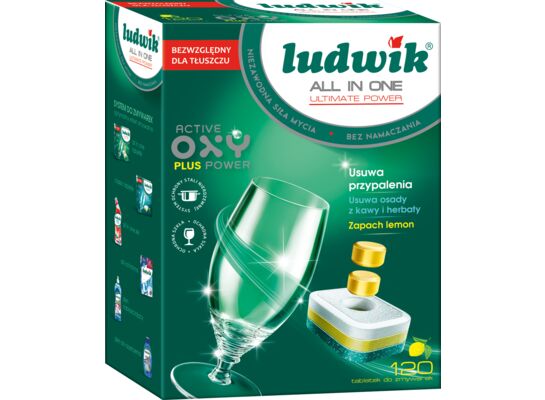 Tabletki do zmywarek all in one P-Free 120 sztuk 2,16 kg Ludwik