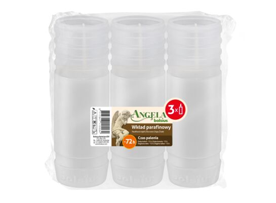Wkład parafinowy 72h 3 sztuki biały