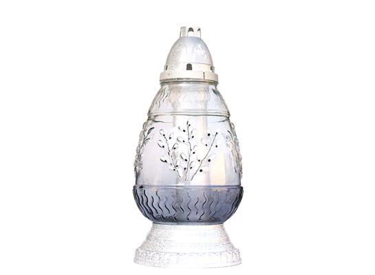 Znicz szklany 32,5 cm Z-98/S szary