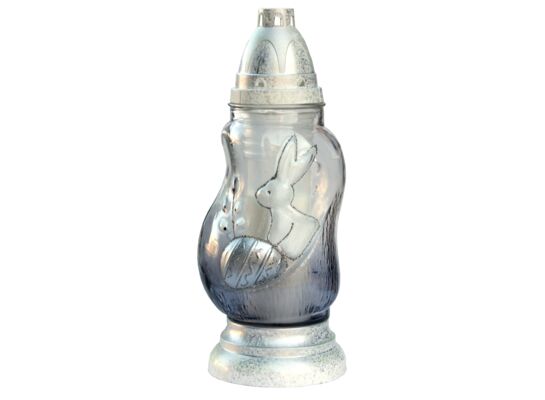 Znicz szklany 28 cm Z-92/S srebrny