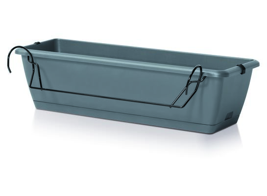 Skrzynka balkonowa z uchwytami 60 cm RESPANA EASY CARE szary kamienny