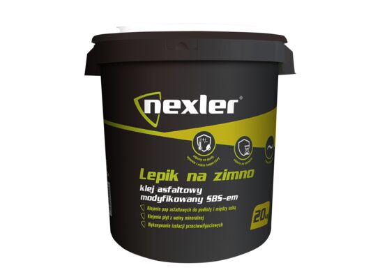 Klej asfaltowy modyfikowany SBS Lepik na zimno 20 kg Nexler