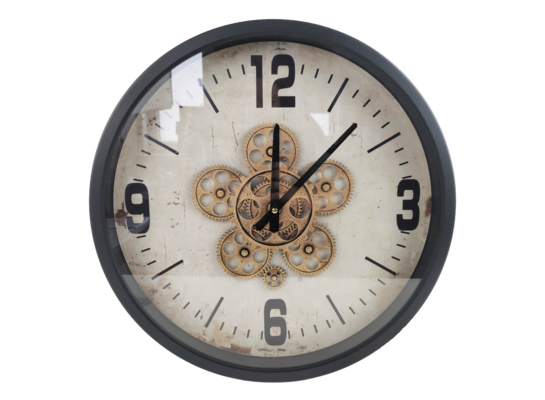 Zegar metalowy szary 46 cm