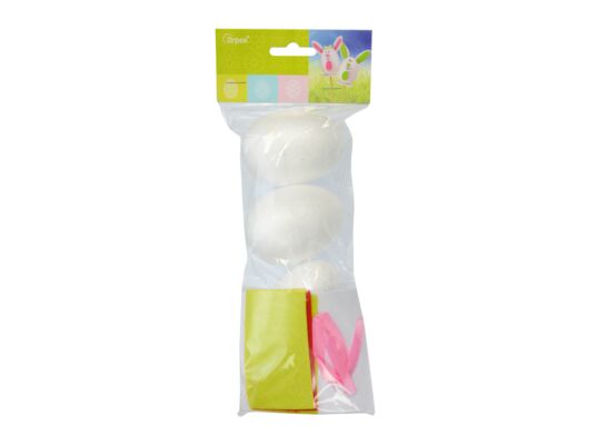 Zające zrób to sam jajka 3 sztuki wielokolorowy