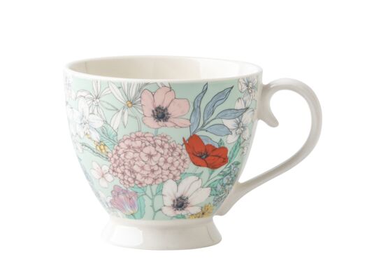 Filiżanka jumbo na stopce Folk Flowers 350 ml